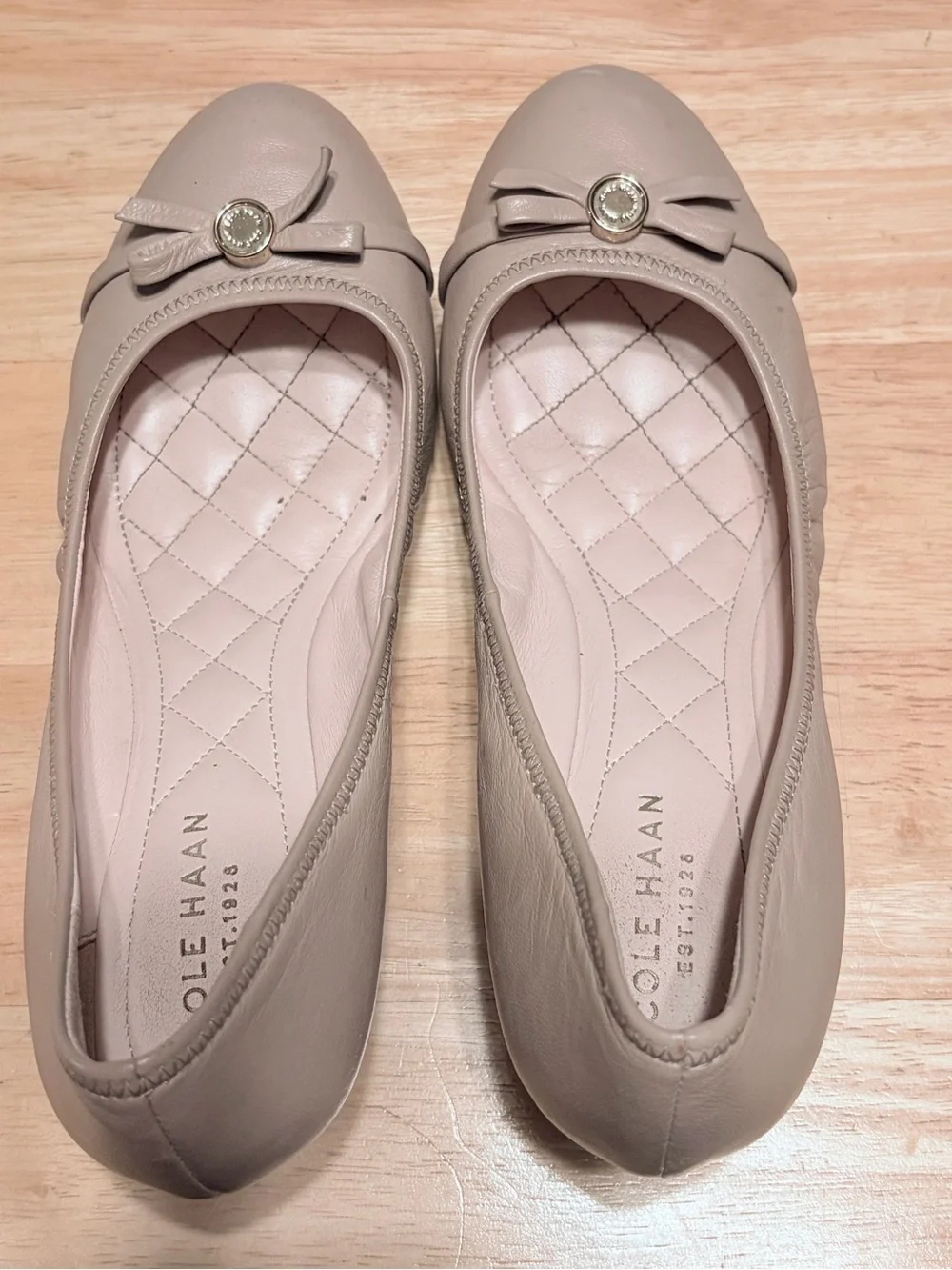 Cole Haan Nude Leather Tali Wedge - 6B